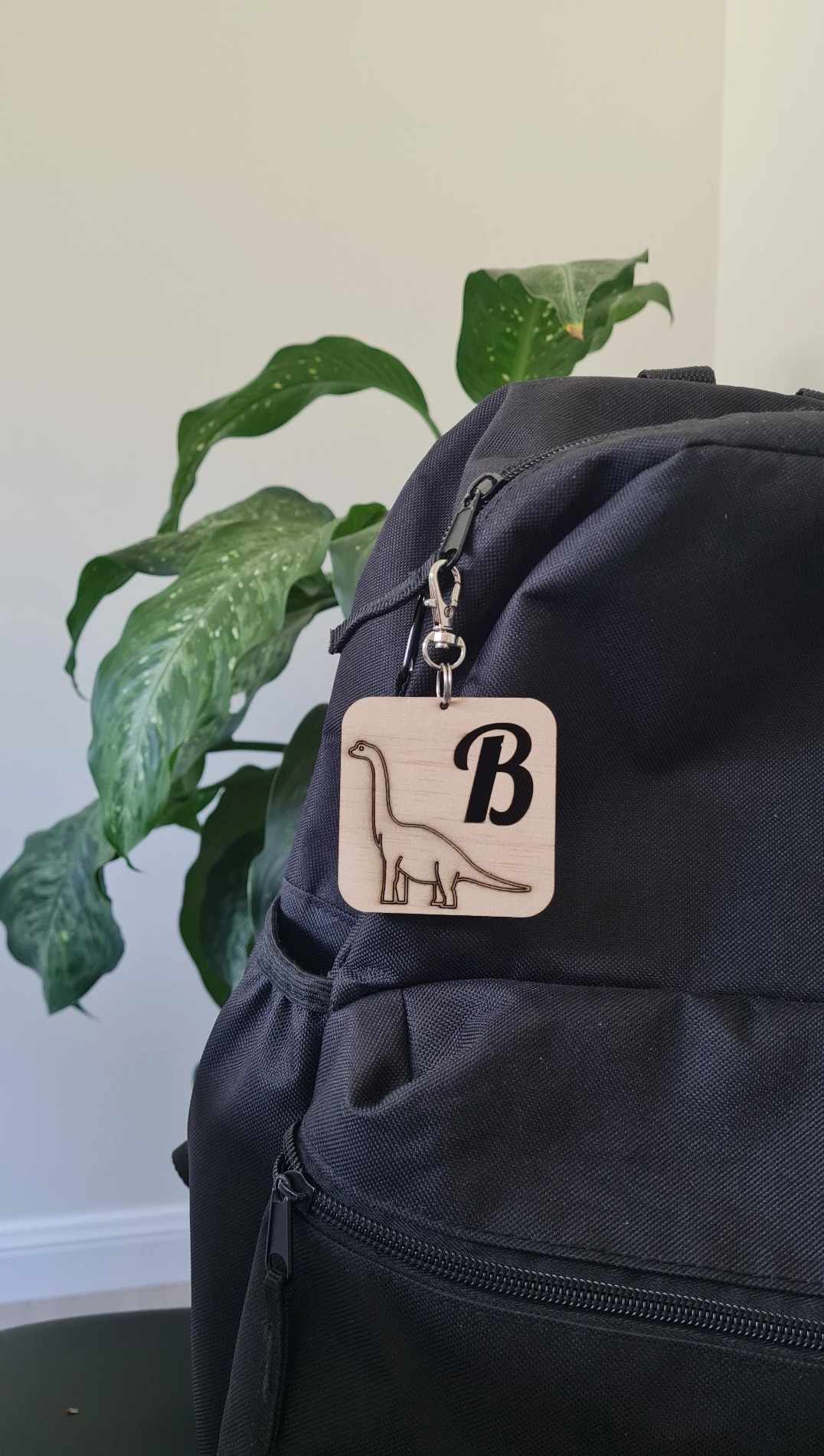 Dinosaur Initial Bag Tag