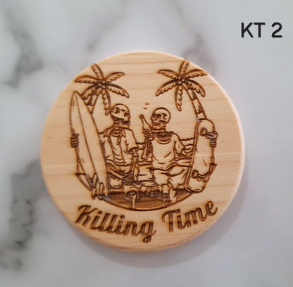Killing Time Engraved Mix Coaster 4 Pack