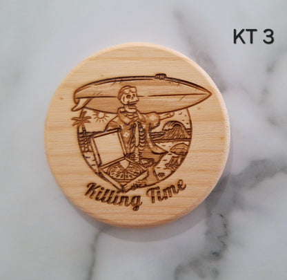 Killing Time Engraved Mix Coaster 4 Pack